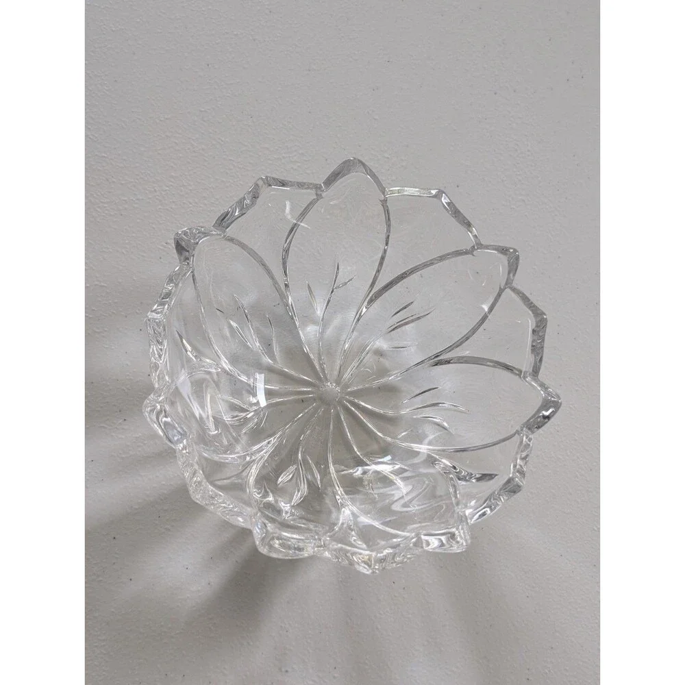 Marquis By Waterford Clear Glass Crystal Bowl Sweet Memories Floral Candy Dish